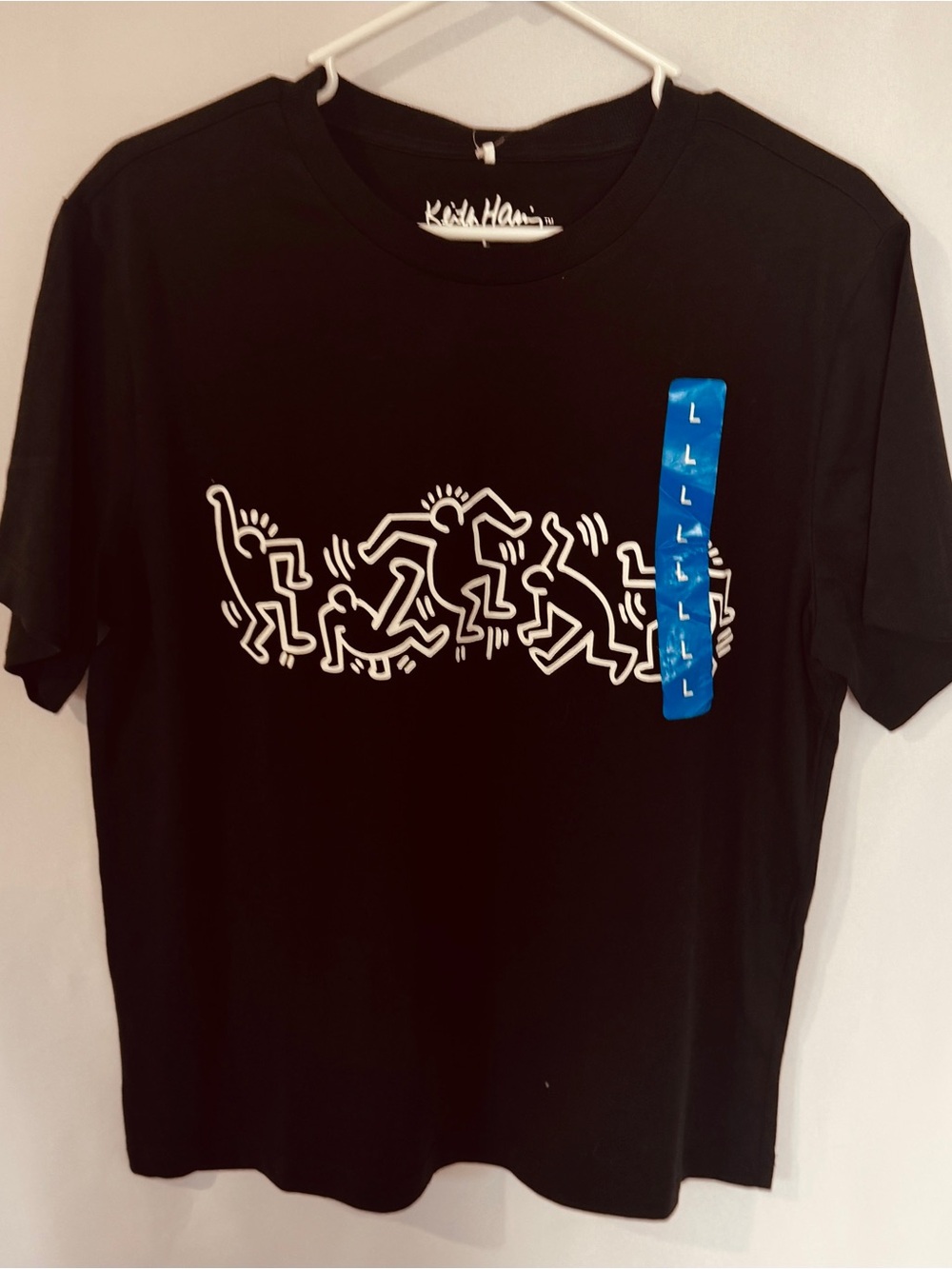 NWT Keith Haring Dancing Figures Black Graphic T-Shirt Men’s L